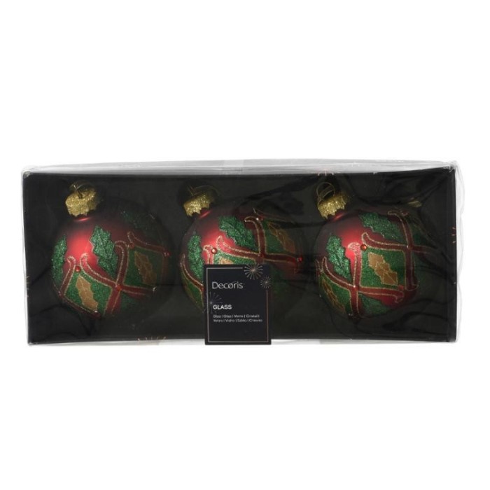SFERA VETRO GREEN-RED D8